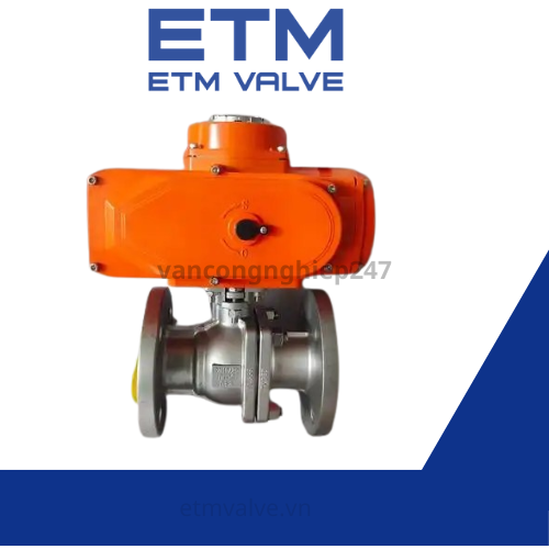 Van bi điện mặt bích DN50