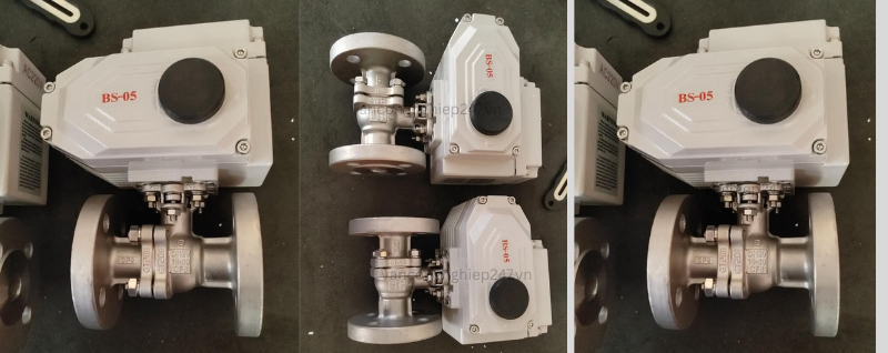 Van bi mặt bích khiển khiển điện DN20