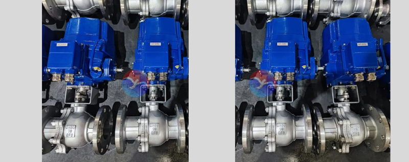 Van bi điện mặt bích DN80