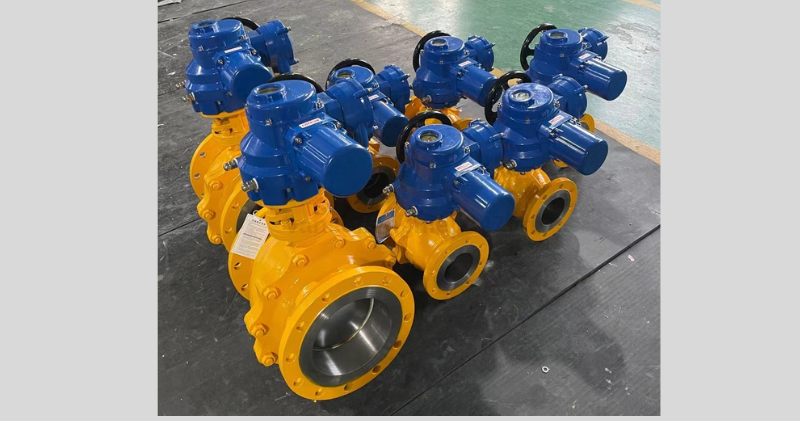 Van bi điện thép DN150