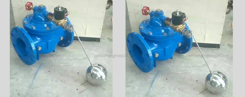 Van phao mặt bích điện từ DN100