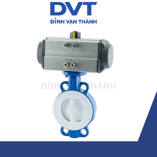 Van bướm PTFE điều khiển khí nén DN80