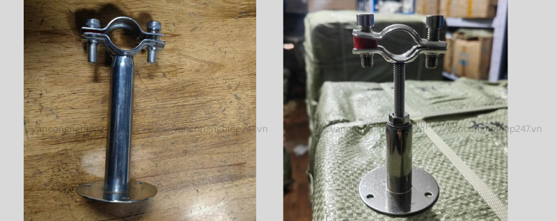 Kẹp đỡ ống inox vi sinh có đế DN19