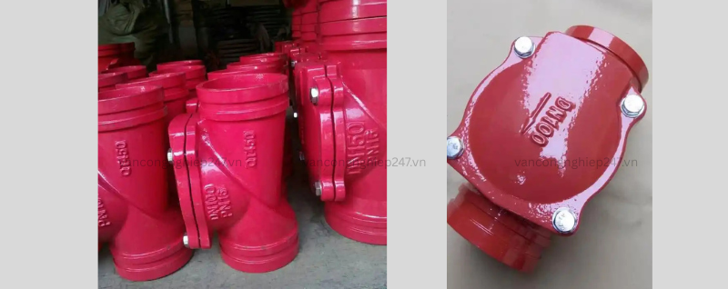 Van 1 chiều có rãnh DN100