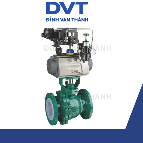 Van bi khí nén lót PTFE DN100