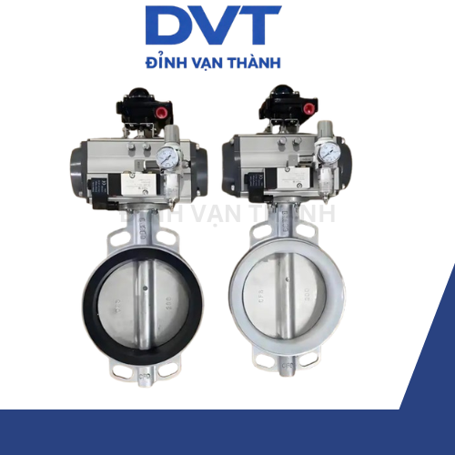 Van bướm inox khí nén DN100