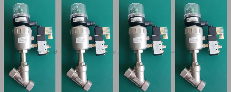 Van y xiên điều khiển khí nén ren DN25