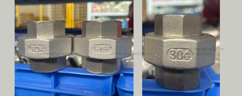 Rắc co ren inox DN34