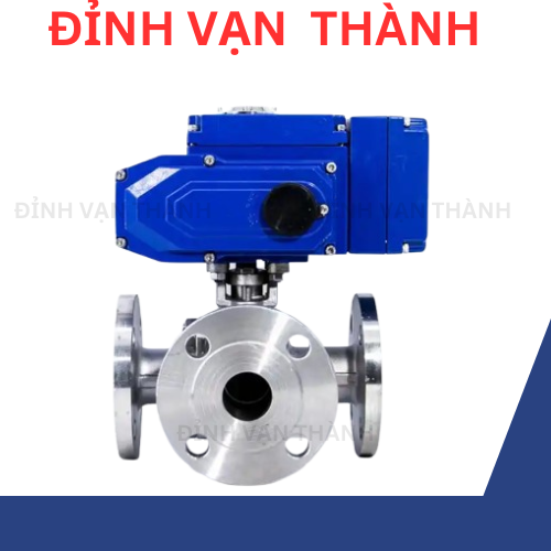 Van bi 3 mảnh mặt bích điều khiển điện