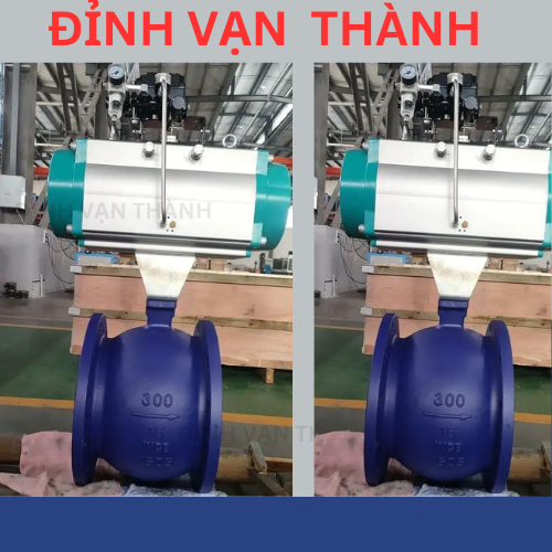 Van bi V port điều khiển khí nén DN300