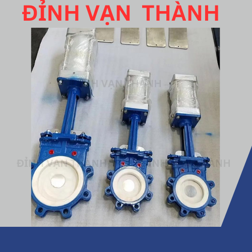 Van cổng dao lót gốm điều khiển khí nén DN200