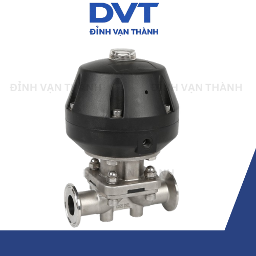 Van màng inox vi sinh điều khiển khí nén