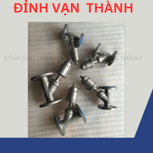 Van y xiên điều khiển khí nén bích DN50