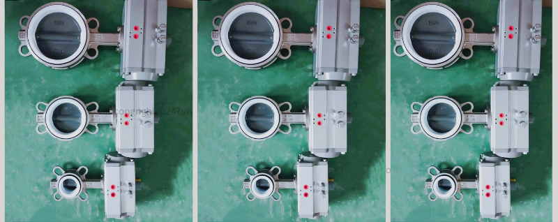 Van bướm inox teflon khi nén DN150