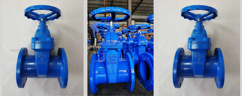 Van cổng ty chìm cánh cao su DN100